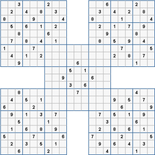 550 Pieces Samurai Sudoku Jigsaw 